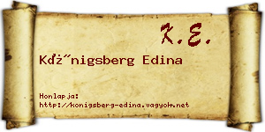 Königsberg Edina névjegykártya